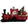 Clayre & Eef 6PR4178 Decoración Locomotora Papá Noel LED 19x7x10 cm