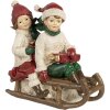 Clayre & Eef 6PR4182 Decoración niños en trineo 12x6x11 cm