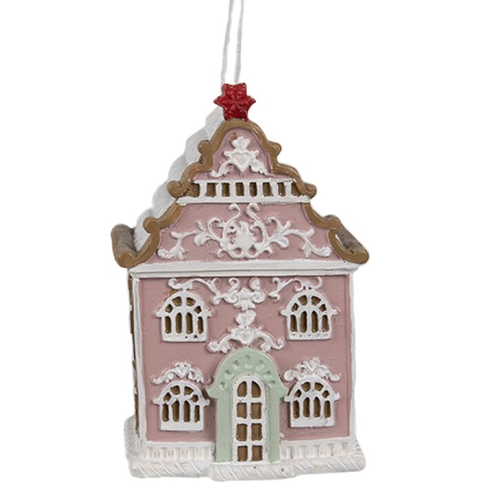 Clayre & Eef 6PR4215 Decoración Colgante Casa 6x4x9 cm