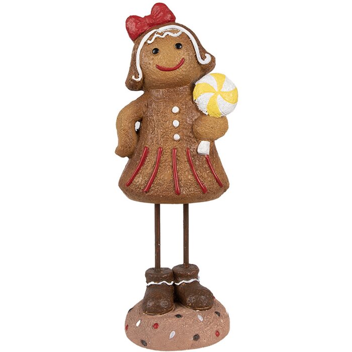 Clayre & Eef 6PR4273 Decoración hombre de jengibre 10x8x23 cm