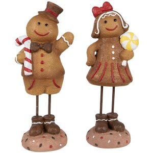 Clayre & Eef 6PR4273 Decoración hombre de jengibre 10x8x23 cm