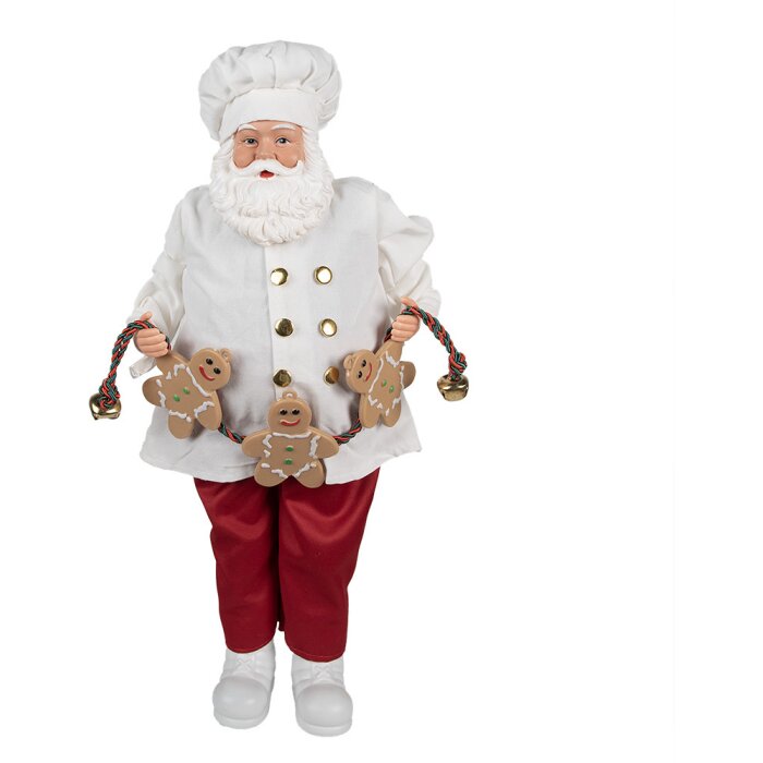 Clayre & Eef 65628 Decoración Papá Noel 27x13x50 cm