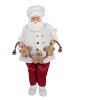 Clayre & Eef 65628 Decoración Papá Noel 27x13x50 cm