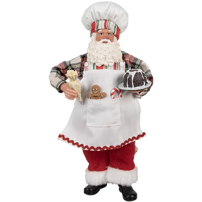 Clayre & Eef 65629 Decoración Papá Noel 16x9x28 cm