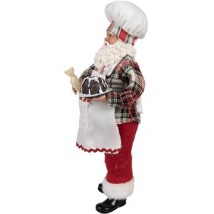 Clayre & Eef 65629 Decoración Papá Noel 16x9x28 cm