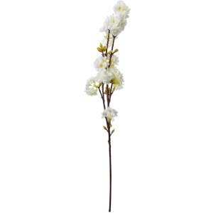 Clayre & Eef 5PL0093 Rama Decorativa con Flores Blanco 10x8x92 cm Plástico