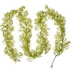 Clayre & Eef 6PL0299 Guirnalda de flores artificiales Blanco Verde 10x6x180 cm