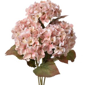 Flor artificial Clayre & Eef Hortensia rosa verde...