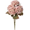 Flor artificial Clayre & Eef Hortensia rosa verde 18x16x44 cm