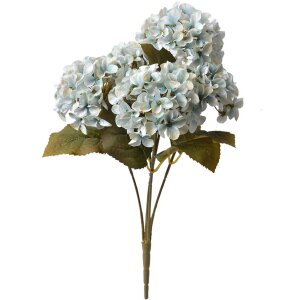Clayre & Eef 6PL0306 Flor artificial Hortensia Azul Verde 42 cm