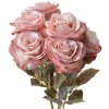 Clayre & Eef 6PL0309 Flor artificial Rosa Verde 16x16x47 cm