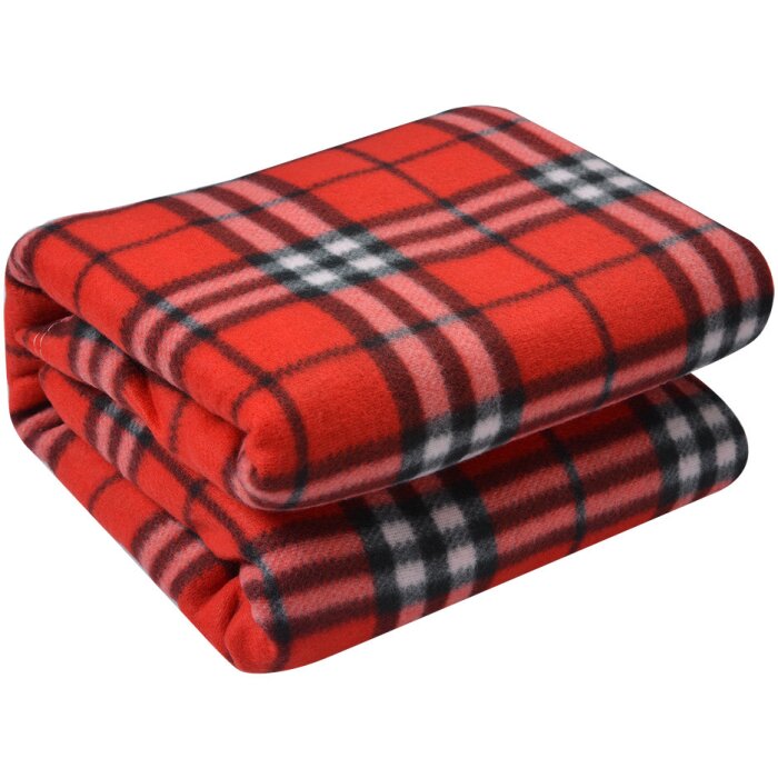 Clayre & Eef KT060.152 Plaid Rojo Negro 180x200 cm 100% Poliéster