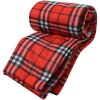 Clayre & Eef KT060.152 Plaid Rojo Negro 180x200 cm 100% Poliéster