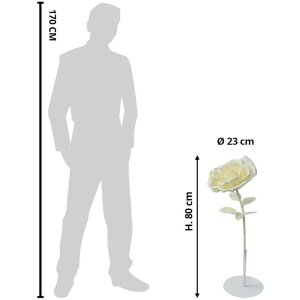 Clayre & Eef 50781 Decoración Rosa Ø 23x80 cm