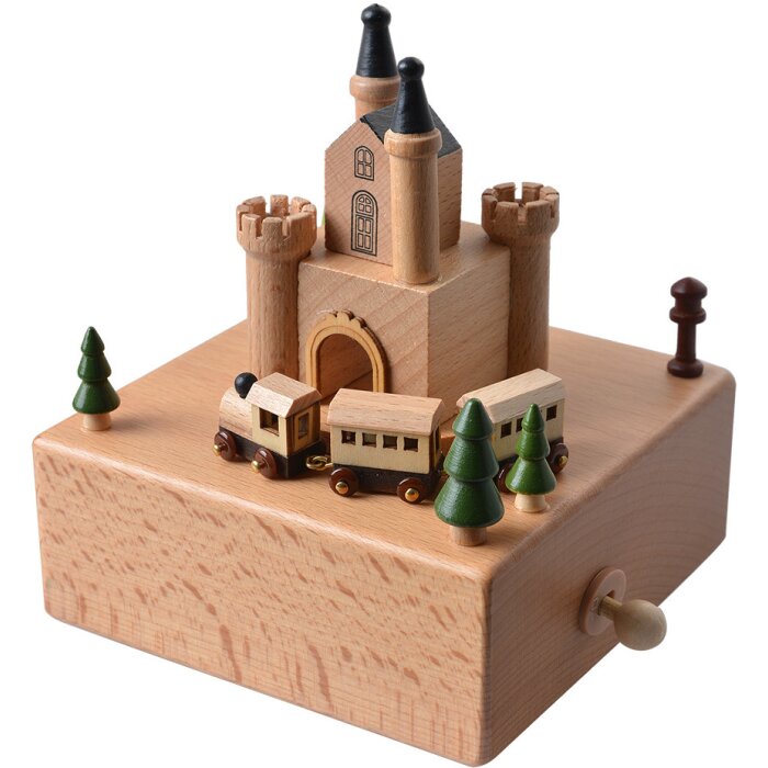 Clayre & Eef 65664 Caja de Música Castillo 11x12x14 cm