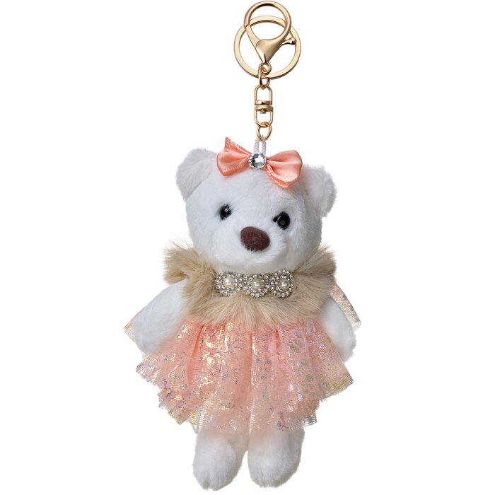 Clayre & Eef TW0612 Llavero oso 15 cm Blanco