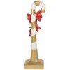 Clayre & Eef 5PR0141 Decoración Bastón de caramelo Oro Blanco 25x18x83 cm Poliresina