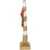 Clayre & Eef 5PR0141 Decoración Bastón de caramelo Oro Blanco 25x18x83 cm Poliresina