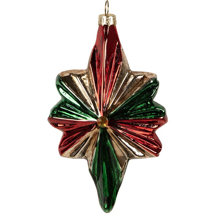 Clayre & Eef 6GL4609 Adornos para el árbol de Navidad 9x4x14 cm