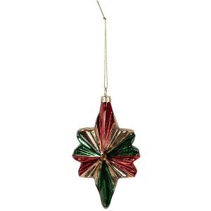 Clayre & Eef 6GL4609 Adornos para el árbol de Navidad 9x4x14 cm