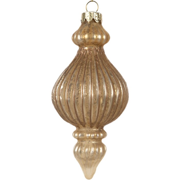 Clayre & Eef 6GL4624 Adornos para el árbol de Navidad Ø 7x14 cm