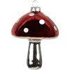 Clayre & Eef 6GL4646 Chuchería de Navidad seta Ø 7x9 cm