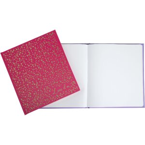 Exacompta 386E Libro de visitas 140 páginas 21x19cm Color frambuesa Ciruela Ribete dorado