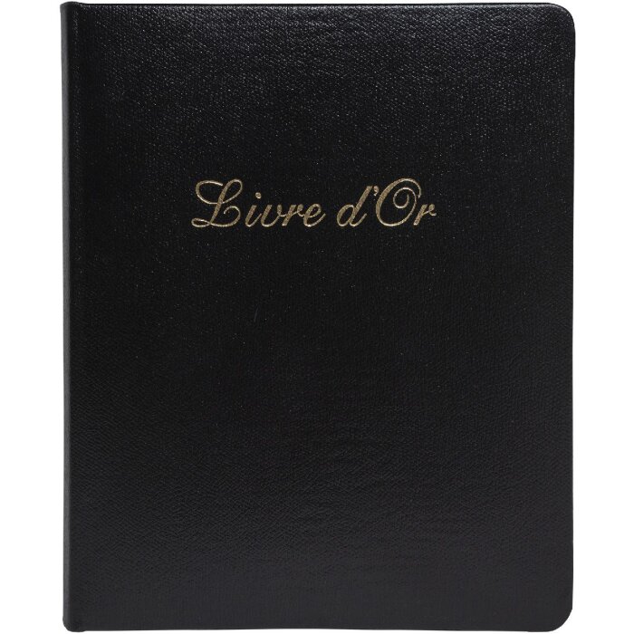 Exacompta 4711E Libro de visitas Alpillez negro 70 hojas 26x22 cm formato vertical piel