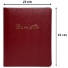 Libro de oro Exacompta Alpillez 4715E 26x22 cm formato vertical cuero auténtico rojo ribeteado en oro