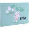 Exacompta álbum de fotos bebé 30 páginas blanco 28,5x22 cm verde pastel formato apaisado