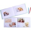 Exacompta álbum de fotos bebé 30 páginas blanco 28,5x22 cm verde pastel formato apaisado