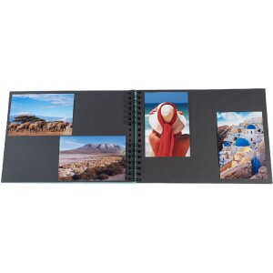 Álbum de fotos en espiral Exacompta MILANO Verde 32x22 cm 50 páginas negras 250 g/m².