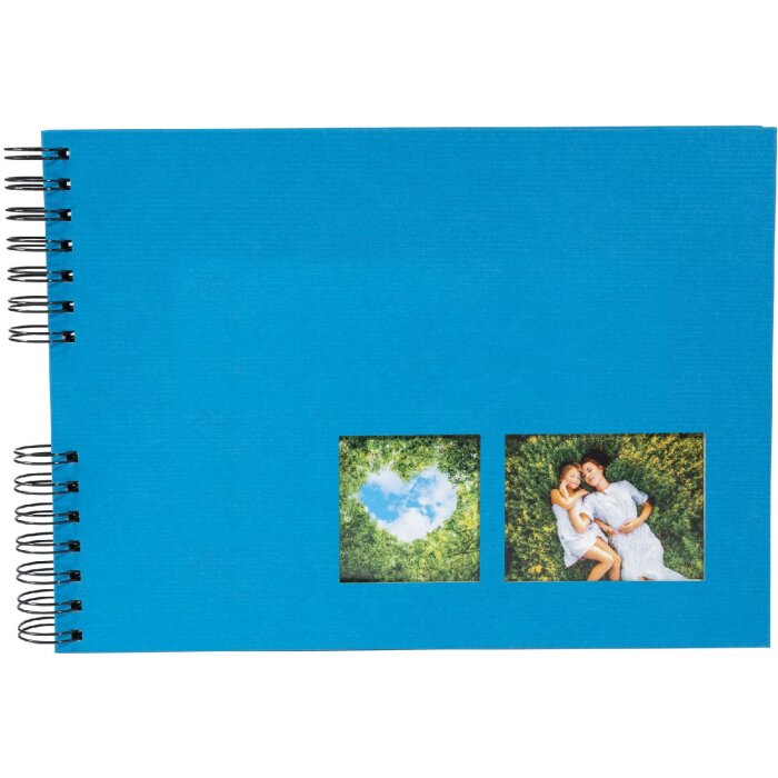 Álbum de fotos en espiral Exacompta MILANO Azul 32x22 cm 50 páginas negras 250 g/m².