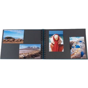 Álbum de fotos en espiral Exacompta MILANO Azul 32x22 cm 50 páginas negras 250 g/m².