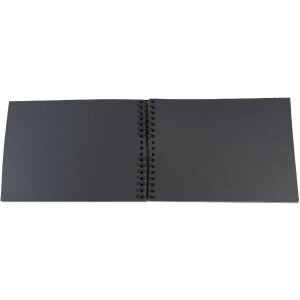 Exacompta álbum de fotos espiral MILANO 32x22 cm 50 páginas negro gris