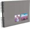 Exacompta álbum de fotos espiral MILANO 32x22 cm 50 páginas negro gris