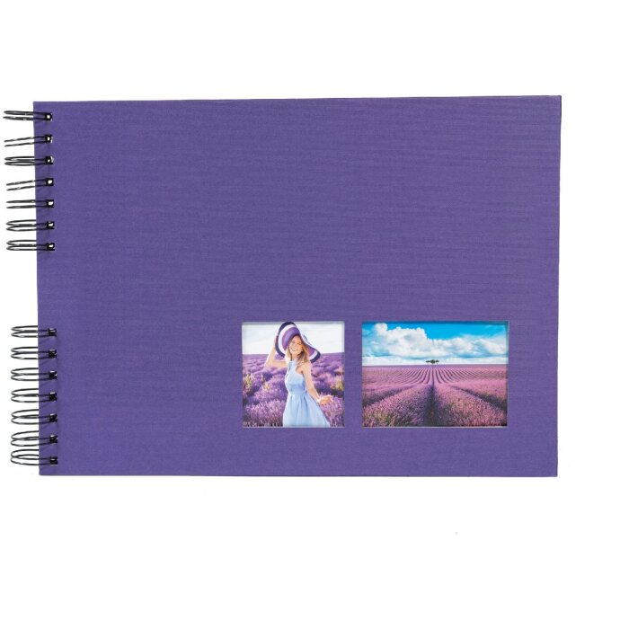 Exacompta álbum de fotos espiral MILANO 32x22 cm 50 páginas negro Scrapbooking