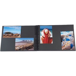 Exacompta álbum de fotos espiral MILANO 32x22 cm 50 páginas negro Scrapbooking