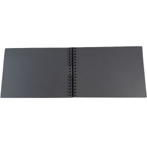 Exacompta álbum de fotos espiral MILANO 32x22 cm 50 páginas negro para scrapbooking