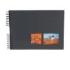 Exacompta álbum de fotos espiral MILANO 32x22 cm 50 páginas negro para scrapbooking