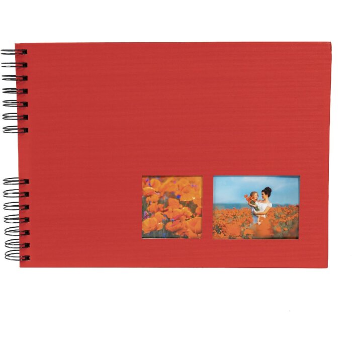 Exacompta álbum de fotos espiral MILANO 32x22cm 50 páginas negras para 150 fotos