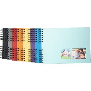 Exacompta álbum de fotos espiral MILANO 32x22cm 50 páginas negras para 150 fotos