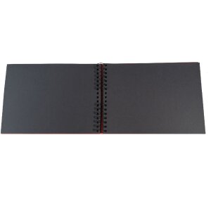 Exacompta álbum de fotos espiral MILANO 32x22cm 50 páginas negras para 150 fotos