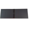 Exacompta álbum de fotos espiral MILANO 32x22cm 50 páginas negras para 150 fotos