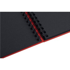 Álbum de fotos Exacompta Musicart rojo 50 páginas negras 23x16 cm encuadernación en espiral