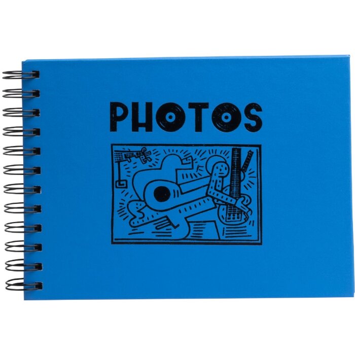 Álbum de fotos Exacompta encuadernación en espiral Musicart azul 50 páginas para 50 fotos 10x15 cm