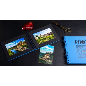 Álbum de fotos Exacompta encuadernación en espiral Musicart azul 50 páginas para 50 fotos 10x15 cm