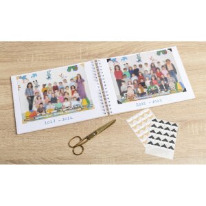 Exacompta 16029E Álbum de fotos encuadernado en espiral fotos de clase 50 páginas blancas marrón