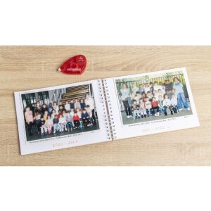 Exacompta 16029E Álbum de fotos encuadernado en espiral fotos de clase 50 páginas blancas marrón