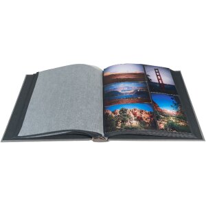 Exacompta álbum de fotos MILANO gris 29x32 cm 60 páginas negro